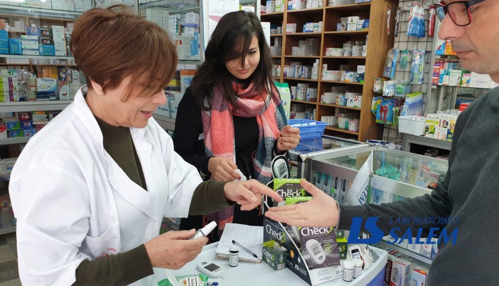 pharmacie zerguine, pharmacie, check3, laboratoires salem, laboratories salem diagnostics, glycémie